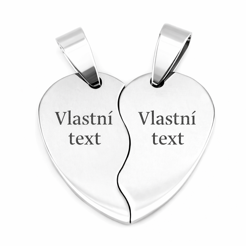 Přívěšky partnerské srdíčko dělené
