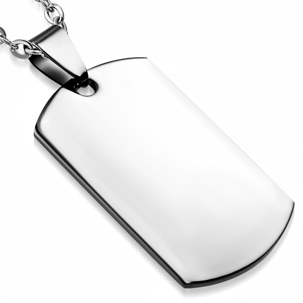 Ocelový přívěšek - destička vojenská známka