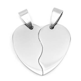 Přívěšky partnerské srdíčko dělené